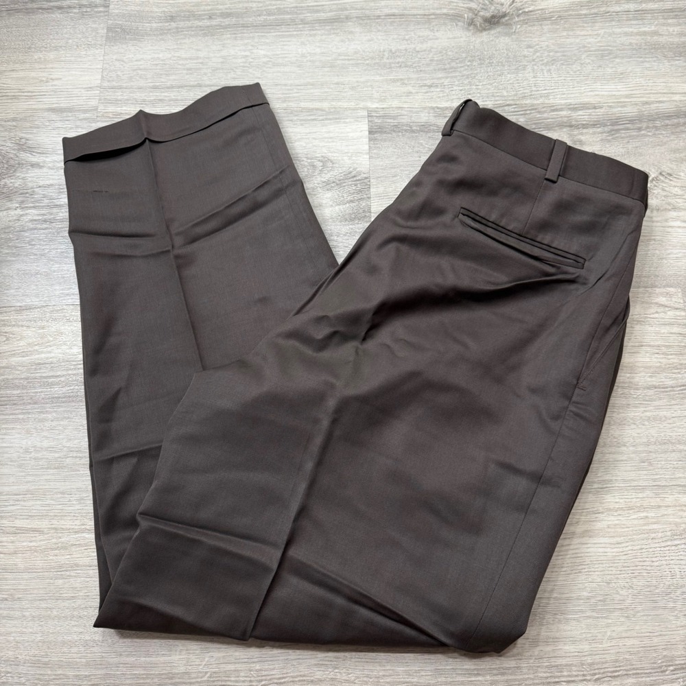 Nordstrom JB Britches Men's Brown Wool Dress Pants Tailored Size 38‎